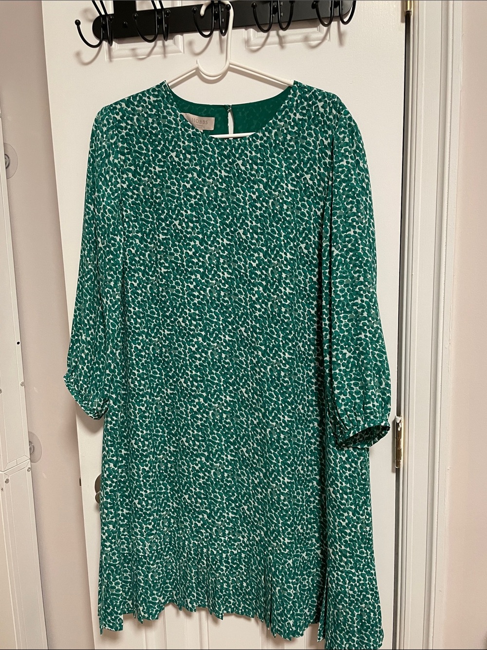 Emerald Green Printed Midi Dress